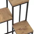 Koristeellinen Jardiniere - Huonekalut, Atlantic Pine Musta, 100% Melamiinipinnoitettu Lastulevy, 100% Metalli, 34x39x65 cm - Kukkatelineet ja kasvutuet - 8684282608257 - 6