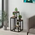 Koristeellinen Jardiniere - Huonekalut, Atlantic Pine Musta, 100% Melamiinipinnoitettu Lastulevy, 100% Metalli, 34x39x65 cm - Kukkatelineet ja kasvutuet - 8684282608257 - 2