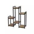 Koristeellinen Jardiniere, Huonekalut, Atlantic Pine Musta, 100% Melamiinipinnoitettu Lastulevy, 100% Metalli, 20x67x77 cm - Kukkatelineet ja kasvutuet - 8684282608387 - 1