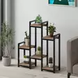 Koristeellinen Jardiniere, Huonekalut, Atlantic Pine Musta, 100% Melamiinipinnoitettu Lastulevy, 100% Metalli, 20x67x77 cm - Kukkatelineet ja kasvutuet - 8684282608387 - 2