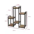 Koristeellinen Jardiniere, Huonekalut, Atlantic Pine Musta, 100% Melamiinipinnoitettu Lastulevy, 100% Metalli, 20x67x77 cm - Kukkatelineet ja kasvutuet - 8684282608387 - 4