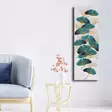 Koristeellinen kangasmaalaus, kulta vihreä valkoinen beige, 30 x 90 cm, kestävä, laadukas, elegantti - Taulut ja kehykset - 8683743825707 - 2