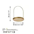 Koristeellinen metallilisävaruste, kulta, 1,2 mm, 22,5 cm, 28 cm, kestävä, näyttävä, laadukas - Koristeet, koriste-esineet - 8684282243427 - 7