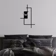 Koristeellinen metallinen seinäkello, musta, 49 x 30 cm, kestävä, helppo asentaa - Seinäkellot - 8683742829737 - 4