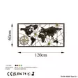 Koristeellinen metallinen seinäkoriste, monivärinen, 120 cm x 60 cm, kestävä, ainutlaatuinen - Koristeet, koriste-esineet - 8683743851577 - 8