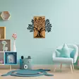 Koristeellinen Puu-Seinäkoriste, 58x65 cm, Pähkinä-Musta, 50% Puu/50% Metalli, Käsintehty, Uniikki Sisustuselementti - Koristeet, koriste-esineet - 8683342993197 - 4