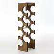 Koristeellinen Puuviiniteline - Huonekalu, Pähkinä, 100% Vaneri, 8 mm, 14x60x15 cm, 1 Paketti, 2 kg - Huonekalut - 8683742881407 - 3