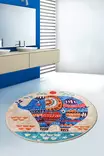 Kylpyhuonematto, monivärinen, Halkaisija 100 cm, antibakteerinen, liukumaton - Kylpyhuonematot ja kosteantilan matot - 8681875665727 - 2