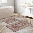 Kylpyhuonematto Setti 2-osainen, Monivärinen, 100% Polyesteri, 850 gr/m², Koko 50x60 cm ja 60x100 cm, Konepestävä - Kylpyhuonematot ja kosteantilan matot - 8683342420297 - 2