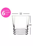 Lasisarja (6 kpl), läpinäkyvä, 8,4 x 8,4 x 8,7 cm, kestävä, tyylikäs - Juomalasit - 8683743014477 - 4