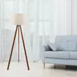 Lattiavalaisin, ecru ruskea, 38 x 140 cm, elegantti, monipuolinen, säädettävä - Lattia- ja pöytävalaisimet - 8681875052497 - 3