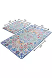 Luxus Kylpyhuonemattosetti (2 kpl), monivärinen, 50 x 60 cm ja 60 x 100 cm, antibakteerinen, liukumaton - Kylpyhuonematot ja kosteantilan matot - 8681875588637 - 3