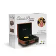 Classic Phono matkalaukku levysoitin, jossa on 2 sisäänrakennettua kaiutinta | Brown - Levysoittimet ja neulat - 8711902038177 - 69