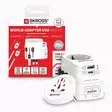 Matkasovitin 3-napainen maadoitettu, integroitu pikalataus 45 watin PD-USB-laturi (1 x USB C & 1 x USB). - Matka-adapterit - 7640166329107 - 13