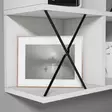 Moderni ja Tyylikäs Seinähylly - Valkoinen/Musta - 100% Melamiinipinnoitettu Lastulevy - 60x60x24 cm - Useita Hyllyjä - Seinähyllyt - 8681875555707 - 4