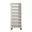 Moderni Kenkäkaappi - Valkoinen/Musta, 100% Melamiinipinnoitettu, 18mm, 50x127x38cm, Useita Hyllyjä, Lisäsäilytystila - Kenkäkaapit - 8682870114647 - 5