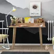 Moderni Opiskelupöytä, Tammi, 100% Melamiinipinnoitettu Lastulevy, 100x94x60 cm, Seinään Kiinnitettävä, 1 Paketti - Työpöydät - 8681875179057 - 2