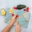 Monivärinen 100% Karkaistu Lasi Leikkuulauta 20x30 cm - Antibakteerinen, Helppo Puhdistaa, Liukumaton - Keittiötyövälineet - 8684283728657 - 1