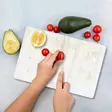 Monivärinen 100% Karkaistu Lasi Leikkuulauta 20x30 cm - Antibakteerinen, Helppo Puhdistaa, Liukumattomat Silikonijalat - Keittiötyövälineet - 8684283724697 - 2