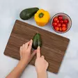 Monivärinen Antibakteerinen 100% Karkaistu Lasi Leikkuulauta 20x30 cm - Helppo Puhdistaa, Liukumaton, Ei Astianpesukoneeseen - Keittiötyövälineet - 8684283724727 - 2