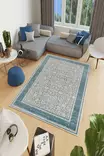 Monivärinen eteisen matto käytävämatto 100x150 cm - Antibakteerinen, Ekologinen, Liukumaton, Konepestävä, 100% Polyesteri - Suuret ja keskikokoiset matot - 8683342907217 - 2