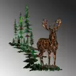 Monivärinen Käsintehty Metallinen Seinäkoriste 65x79 cm - Uniikki Taideteos Kodin Sisustukseen - Koristeet, koriste-esineet - 8683743679997 - 6