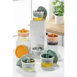 Monivärinen Keittiötarvikkeiden Säilytyslaatikko 3 kpl - 100% Muovi, 12x8 cm, 650 ml, Konepesun Kestävä, BPA-vapaa - Eväsrasiat ja ruoansäilytysastiat - 8684282978107 - 4