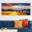 Monivärinen Koristeellinen Canvas-taulu 50x120 cm - 100% Puukehys, 3 cm Paksuus - Tyylikäs Seinäsisustus - Taulut ja kehykset - 8682870431157 - 1