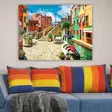 Monivärinen Koristeellinen Canvas-taulu 70x100 cm - 100% Puukehys, 3 cm Paksuus - Seinäsisustus Taulu - Taulut ja kehykset - 8682870222397 - 1