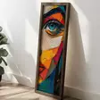 Monivärinen Koristeellinen Kehystetty MDF-maalaus - 40x120x3,5 cm - UV-painatus - Mäntykehys - Taulut ja kehykset - 8684283651177 - 4