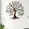 Monivärinen Koristeellinen Metalli Seinäkoriste - 100% Metalli, 60x60 cm, Käsinmaalattu, Yksilöllinen Taideteos - Koristeet, koriste-esineet - 8683743851607 - 2
