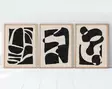 Monivärinen MDF-seinäkoriste, 3-osainen, 50x70 cm, massiivipuukehys, kodin sisustus, taulu, seinätaide - Taulut ja kehykset - 8684282340447 - 5