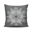 Monivärinen Sisustustyyny 43x43 cm - 50% Puuvilla, 50% Polyesteri, Silikonitäyte, Konepestävä, Piilovetoketju - Koristetyynyt - 8681181473207 - 1