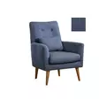 Nojatuoli, tummansininen, 72 cm leveä, 97 cm korkea, 66 cm syvä, kestävä, mukava, tyylikäs - Nojatuolit - 8681875323917 - 3