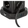 Power strip -torni, jossa on 8 power strippiä 45°-kokoonpanossa (2x USB A & 1x USB C Power Delivery, 2 m kaapelilla, kaksinapaisella kytkimellä). - Jatkojohdot - 4007123691777 - 46