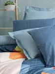 Ranforce parivuoteen pussilakanasetti, sininen oranssi punainen vaaleanpunainen, 200 x 220 cm, pehmeä, kestävä - Lakanat ja tyynyliinat - 8683742574637 - 3