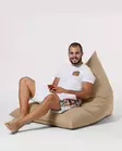 Säkkituoli ulkokäyttöön, musta, 145 cm, ympäristöystävällinen, mukava - Säkkituolit - 8683743039647 - 15