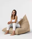Säkkituoli ulkokäyttöön, musta, 145 cm, ympäristöystävällinen, mukava - Säkkituolit - 8683743039647 - 6