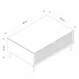 Sandstone-sohvapöytä - 100% melamiinipinnoitettu lastulevy, 18mm, 90x40x60cm, tyylikäs ja kestävä huonekalu - Sohvapöydät - 8684282991267 - 8