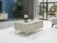 Sandstone-sohvapöytä - 100% melamiinipinnoitettu lastulevy, 18mm, 90x40x60cm, tyylikäs ja kestävä huonekalu - Sohvapöydät - 8684282991267 - 4