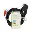 SCART-kaapeli | SCART Uros | 3x RCA uros | Niklattu | Vaihdettava | 480p | 2.00 m | Pyöreä | PVC | Musta | Label - Nedis tuotteet - 5412810426737 - 66
