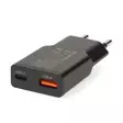 Seinälaturi | 30 W | GaN | PD3.0 | 1.5 / 2.0 / 2.5 / 3.0 A | Lähtöliitäntöjen määrä: 2 | USB-A / USB-C | USB Type-C (irrallinen) Kaapeli | 1.50 m | Automaattinen Jännitteen Valinta | Musta - Verkkolaturit - 5412810470297 - 40