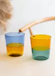 Sininen Tumbler 100% Lasi 8x8x9 cm 320 ml - Astianpesukoneen Kestävä, Ei Mikroaaltouuniin - Tyylikäs Keittiölasit - Juomalasit - 8684283559077 - 2