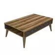 Sohvapöytä - Huonekalut, Pähkinä-Kalsedoni, 100% Melamiinipinnoitettu Lastulevy, 105x36,6x60 cm, Muovijalat, 2 Pakettia - Sohvapöydät - 8681875183757 - 1