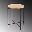 Sohvapöytä - Musta Luonnollinen, 100% Puu, Metalli Runko, 46x56x46 cm, 2,382 kg, Helppo Koota, 1 Paketti - Sohvapöydät - 8684282360667 - 5