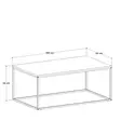 Sohvapöytä - Tyylikäs ja Kestävä, 100% Melamiinipinnoitettu, Pähkinä/Musta, 100x42x60 cm, Metallirunko, 1 Paketti - Sohvapöydät - 8683743537297 - 3
