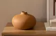 Tan Sävyn Keraaminen Maljakko - 100% Keraaminen, 23x16x23 cm, Tyylikäs Sisustuselementti Kodin Koristeluun - Kukka-amppelit ja maljakot - 8684282979807 - 1