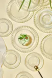 Teelasit 12 kpl Setti - 100% Lasi, Läpinäkyvä - Sisältää 6 Jälkiruokalautasta 17x17 cm ja 6 Lautasta 12x12 cm - Tarjoiluastiat - 8684283784837 - 3