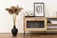 TV-taso, 180x55x41 cm, Tammi, 100% pinnoitettu lastulevy, lankajalat, lankakansi, 2 pakettia, helppo koota - TV-tasot - 8684282533207 - 4