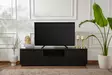 TV-taso, musta puu, 160cm x 42cm x 29,5cm, kestävä, tyylikäs - TV-tasot - 8684283112067 - 3